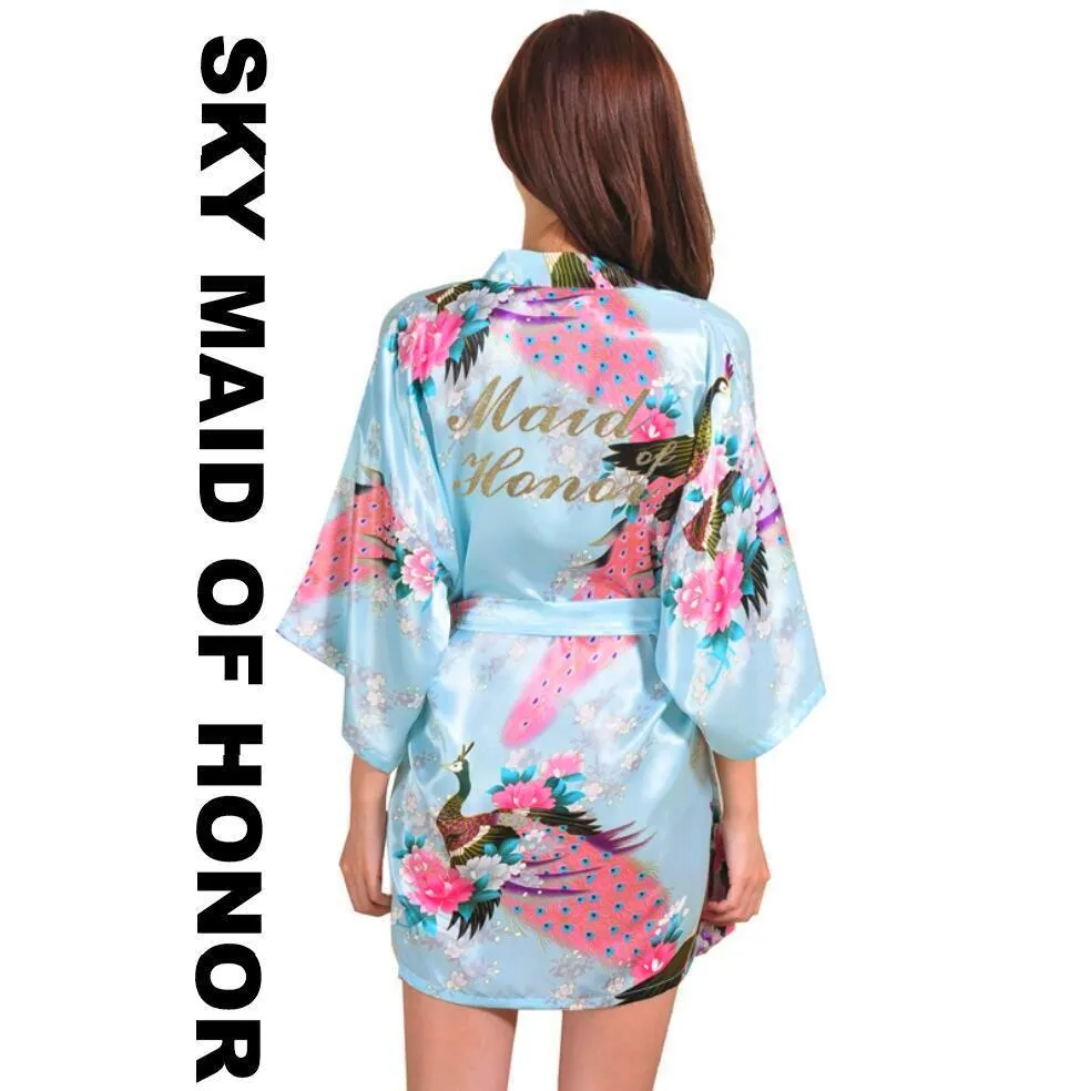 Satin Kimono Bridal Robe