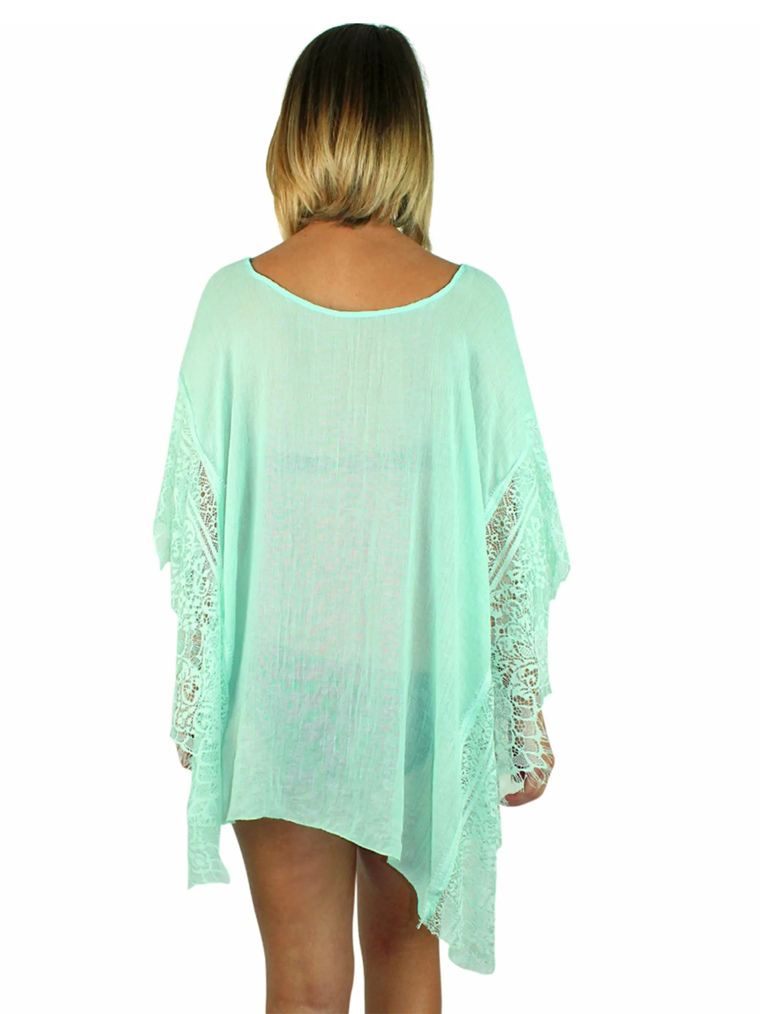 Sheer Romance Swim Beach Cover Up Top